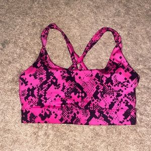 Snakeskin sports bra